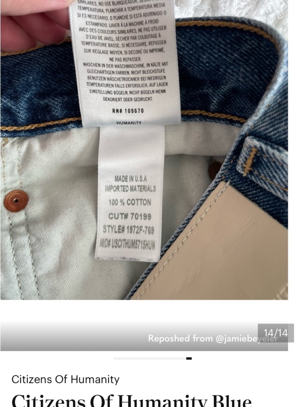 Citizens Of Humanity Blue Wide-Leg Jeans
LIKE NEw - Picture 4 of 10